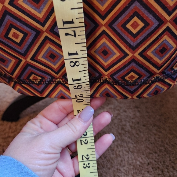 70s Print Rayon‎ Pull On Skirt With Tie Women's Size Large - Picture 7 of 8